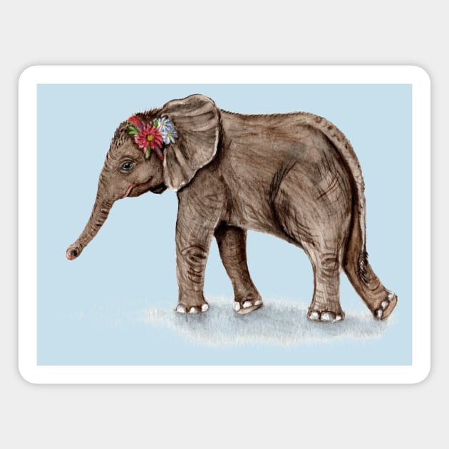 Baby Elephant Magnet by Goosi